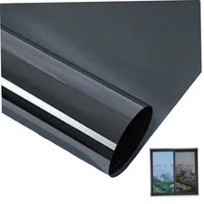 One Way Privacy Window Film 20"x118" Self-Adhesive Sun Block Blackout Tint