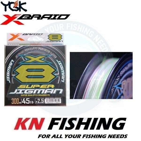 YGK X-BRAID SUPER JIGMAN X013 X8 Ligne tressée multicolore 300m JAPON