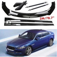 Front Bumper Lip Splitter Spoiler Side Skirt For Jaguar Rear Lip Strut Rods