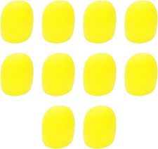 10Pcs Yellow Microphone Covers Foam,Standard Handheld Microphone Soft Foam KTV M