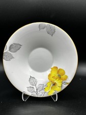 Vintage Shelley Bone China Poppy Saucer Replacement Plate England Yellow