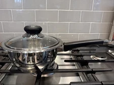 Vintage WMF 2 Quart 18-10 Stainless Steel Saucepan With Vented Lid