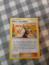 Pokemon Card Blaine's Quiz Show 186/236 Uncommon Light Play 2019 Unified Minds