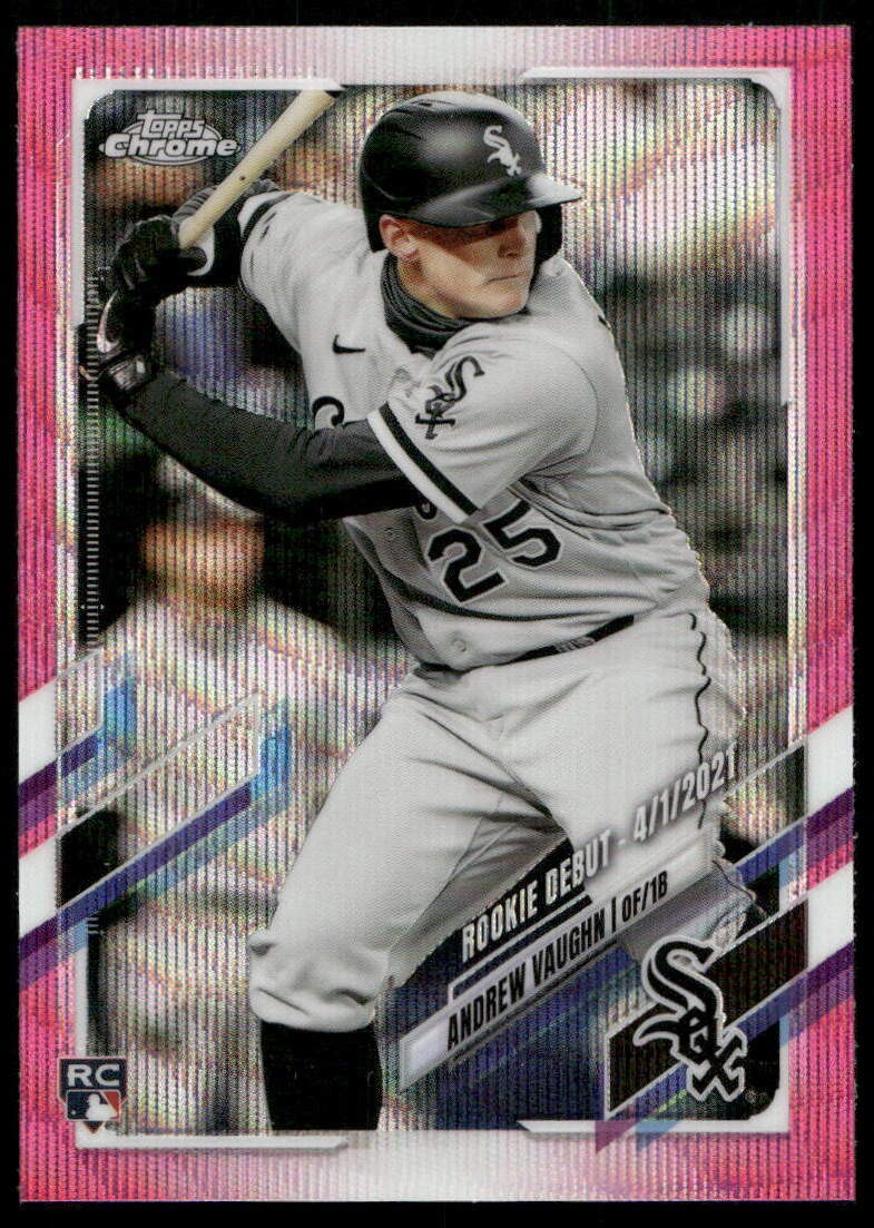 2021 Topps Chrome Update #USC19 Andrew Vaughn Pink Wave Refractor