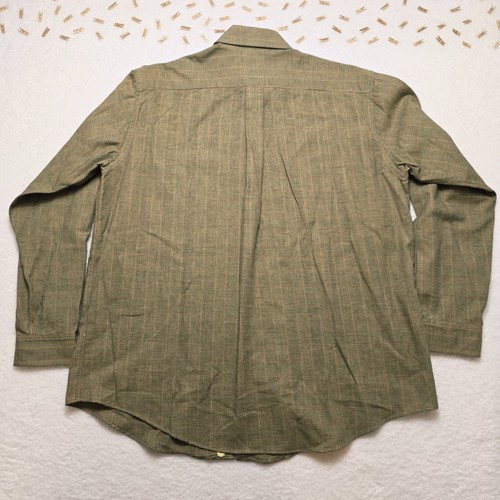Viyella Men’s Long Sleeve Button Down Shirt XL Brown Plaid Cotton Wool Classic - Picture 12 of 14