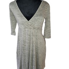 Obession Grey Skater faux Wrap Dress Size XL