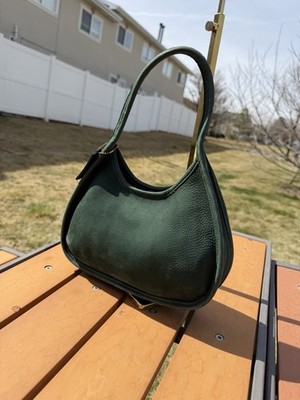 RARE Vintage Coach Ergo Mini Satchel 4399 Spruce Green Nubuck USA Made Hangtag