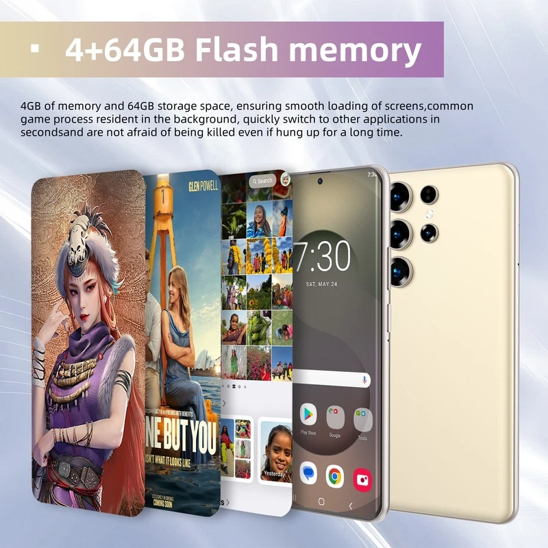 S25 Ultra 7.3" 5G Unlocked Smartphone 8000mAh 4GB+64GB Android 15 Dual SIM Phone - Image 4 of 4