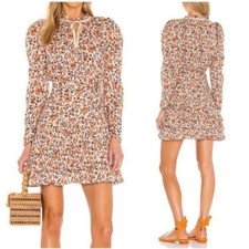 Ulla Johnson Dress Marielle Floral Print Puff-sleeve MiniDress Size 4 Mini Dress
