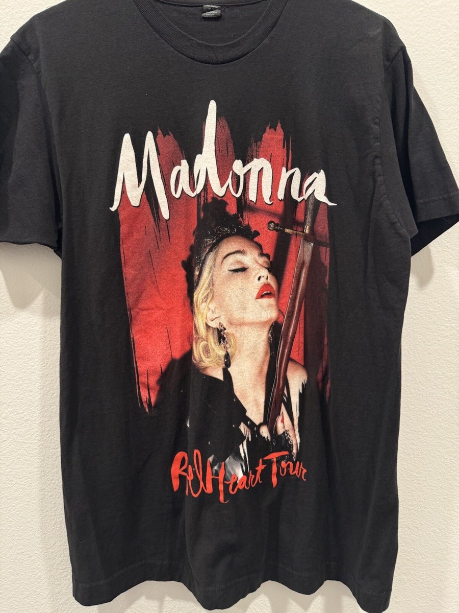 Madonna REBEL HEART TOUR 2016 Tシャツ Madonna Rebel Heart Concert Tour T Shirt 2015-2016 Black 2XL