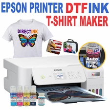 All-in-One DTF Ink & Powder T-Shirt Printer Epson Wireless w/LCD | Business Kit