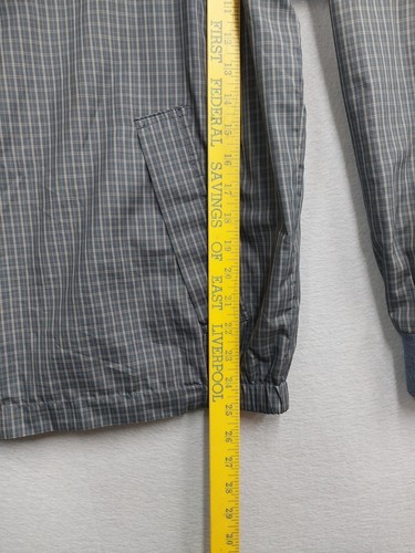 Chaqueta cortavientos Daniel Cremieux para hombre talla grande a cuadros golf 1/4 cremallera forrada de malla - Imagen 6 de 7