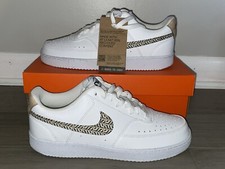 NIB Women's Nike Court Vision Lo Size 11 Sneakers FN7323 100 White Multi Swoosh