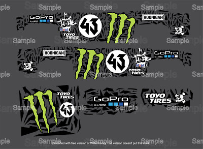 Water Slidel Decals FOR HOT WHEELS '83 Chevy Silverado _ RACING V5 044