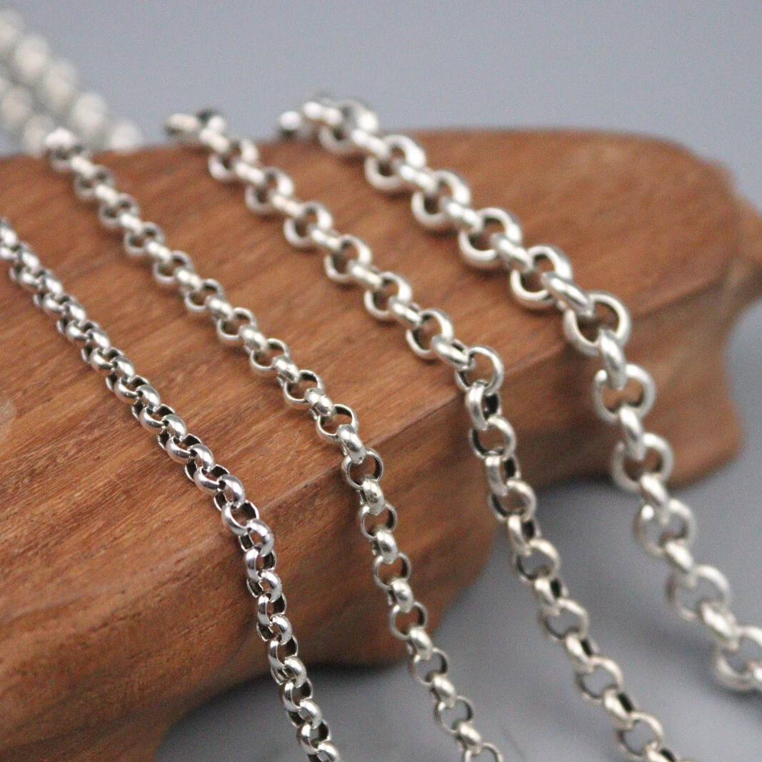 Sterling Silver Rolo Chain, .925 Silver Necklace, Pick Your Length