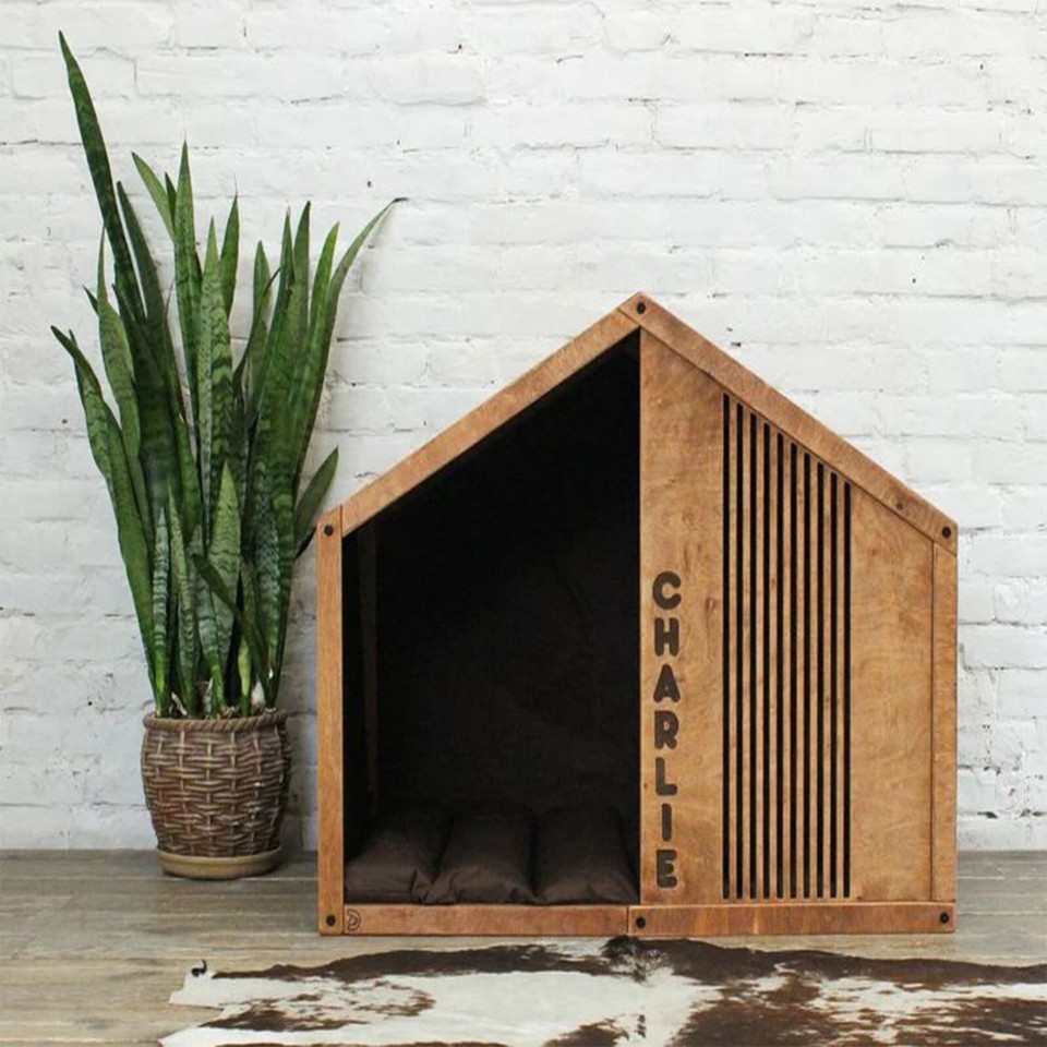 Stylish Wooden Dog Cage Modern Pet Crate & Indoor Kennel Furniture