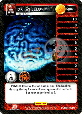 DBZ Dragon Ball Z TCG Panini Movie Collection U61 Dr. Wheelo, Big Brain Foil
