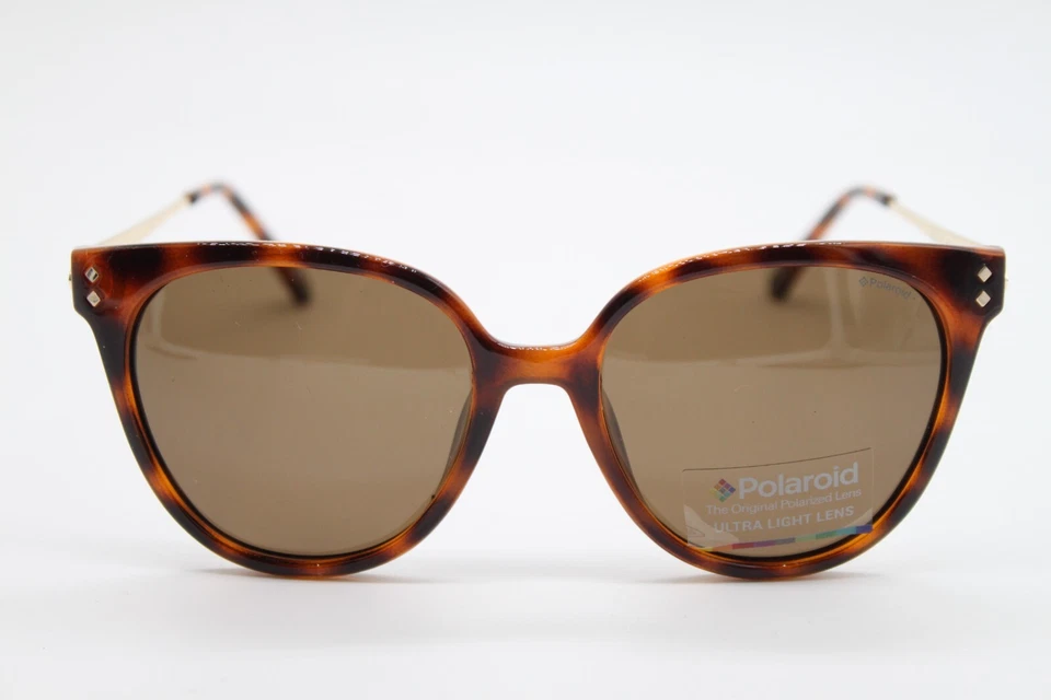 全新 POLAROID PLD 4047/S R8VIG HAVANA 金色 正品太阳镜 54-18 — 第 2/4 张图片