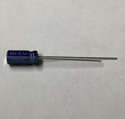 Set of 4 Pieces CAPACITOR UVX1H0R1MDA Electrolytic 0.1uF, 50V, 20%...