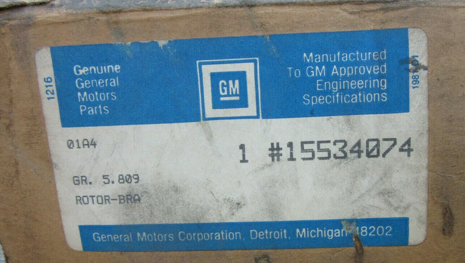 Nos GM 15534074 Rotor de freno delantero ¡GENUINO OEM EE. UU.!!! Foto 2 de 4