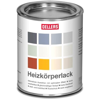 OELLERS Heizkörperlack kreativ DIY Heizungsfarbe Heizungslack Heizkörperfarbe 1L