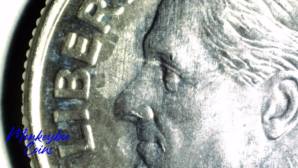 2007 P Roosevelt Dime - Grease Strike-Through Obv and Rev -Rare Error Coin - Image 2 of 4