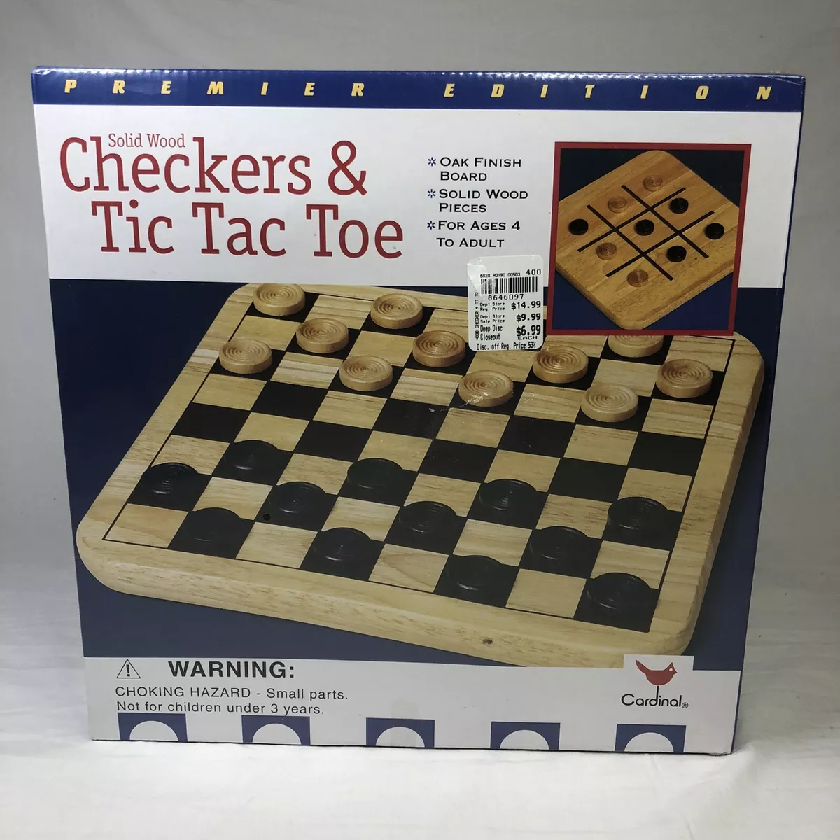 Chess Checkers and Tic-Tac-Toe Set, Classic Strategy Games, for Adults and  Kids Ages 6 and up