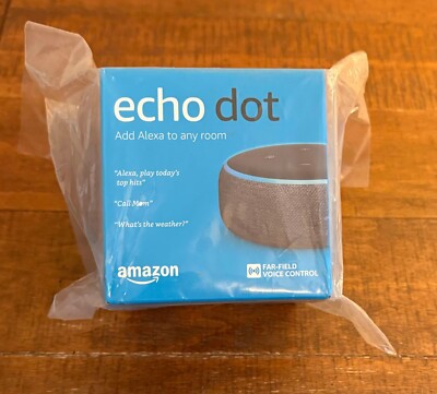  NEW Amazon Echo Dot (3rd Generation) Smart Speaker w/ Alexa Charcoal SEALED!
