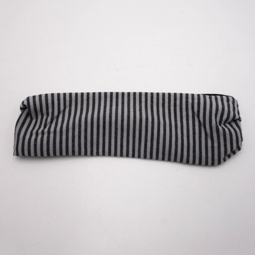 Lululemon Fransen Fighter Stirnband wendbar Einheitsgröße schwarz weiß gestreift