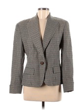 Jason Prescott Women Gray Wool Blazer 6