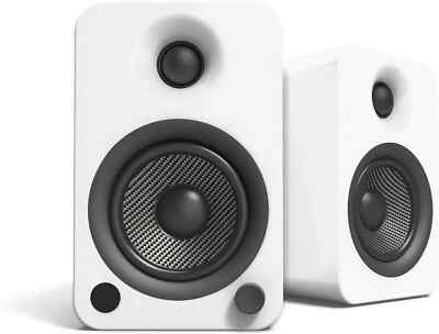 Kanto YU4 2-Way Powered Bookshelf Speakers with Bluetooth - Matte White - Pair