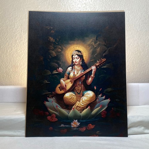 Hindu Art Poster 11"X14" - Krishna Shiva Ganesha Durga Lakshmi Saraswati Art - Picture 36 of 40