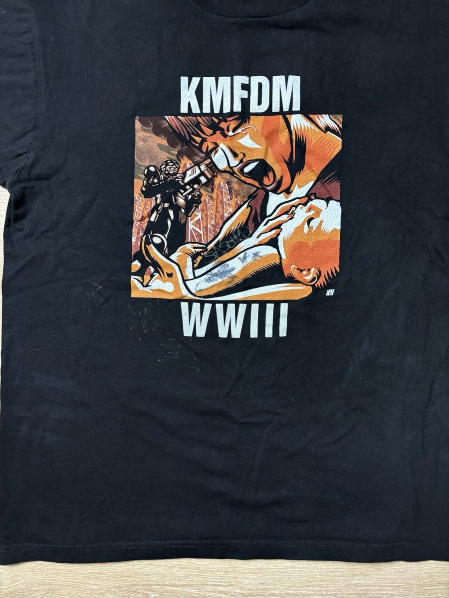 Vintage KMFDM WWIII WW3 Tyranny Terror Shirt L Black Vintage KMFDM WWIII WW3 Tyranny Terror Shirt L Black