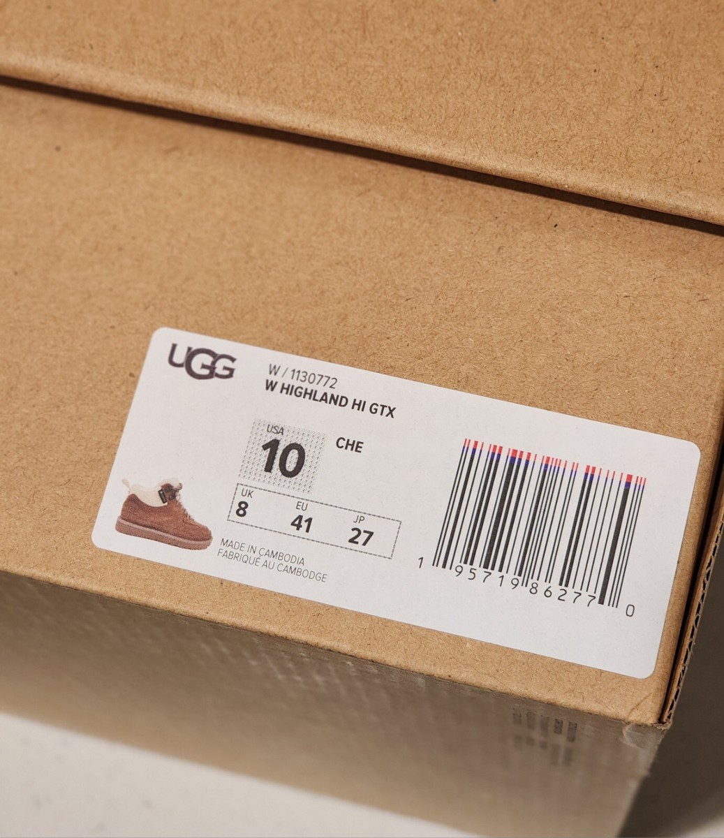 UGG CHESTNUT HIGHLAND HI GTX GORTEX WATERPROOF SNEAKER BOOTS, US