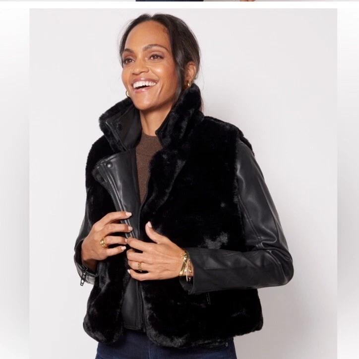 Chaqueta de Noche Perfecta Dos en Uno BLANK-NYC Negra Motociclista Moto Talla XS NUEVA CON ETIQUETAS Foto 2 de 4