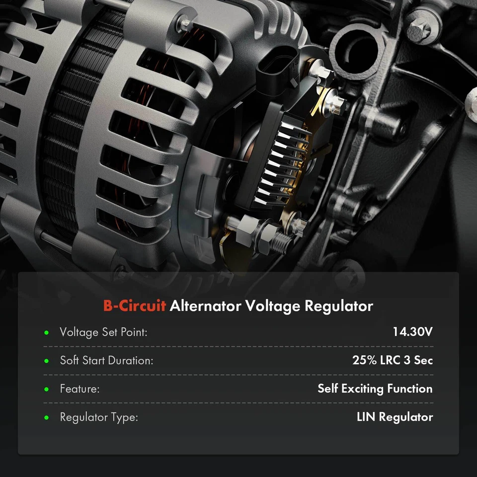 Regulador de voltaje del alternador para Mercedes-Benz W205 C200 2015-2017 L4 2,0 L GAS Foto 2 de 4