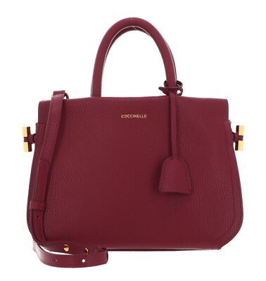 COCCINELLE sac à main Handbag Grained Leather Garnet Red