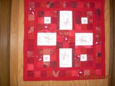 Snowman table topper or wallhanging 26" by 26"