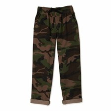WonderNation Camo Elastic Waist Hem Kid Tough Pull On Pants Size18 XXL