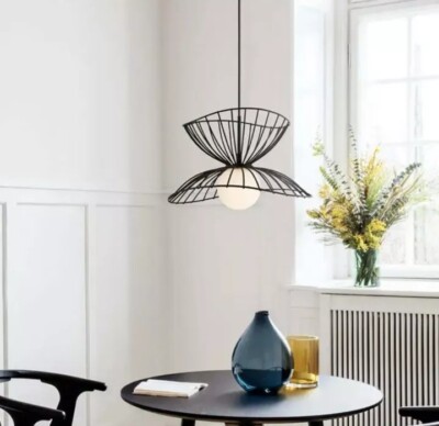 Minimalism Hat Inspired Metal Pendant Light 16''- Black 