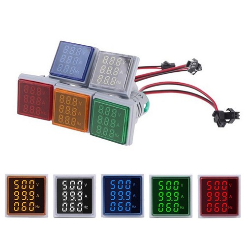 High Performance AC Volt Amp Hertz Monitor LED Digital Multifunction