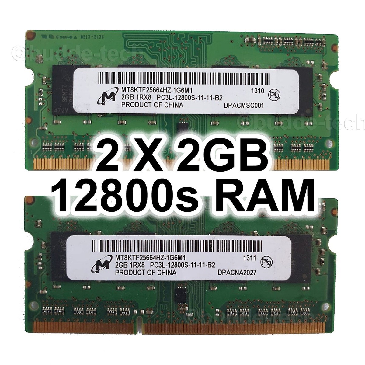 4GB RAM KIT (2 X 2GB RAM Sticks) DDR3 12800s Laptop RAM/Memory