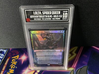 lolth mtg card Lolth, Spider Queen [Dungeons & Dragons: Adventures in the Forgotten R You get an emblem with Whenever an opponent is dealt combat damage by one or more creatures you control MTG Arena Announcements, June 30,