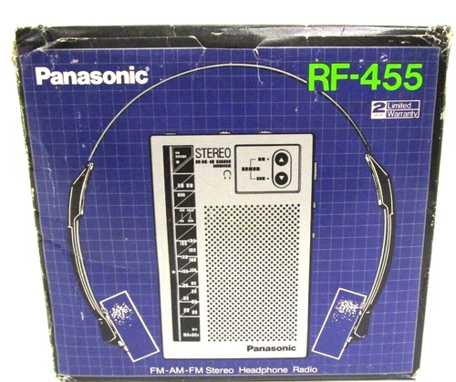 Vintage Panasonic RF-455 AM/FM Portable Radio NEW in Box NOS
