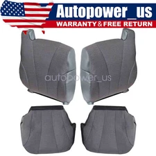 For 99-02 Chevy Silverado Front Both Side Replacement Cloth Seat Cover Dark Gray