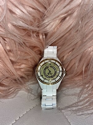 Kate Spade White & Gold Crystal Accent Bezel Bracelet  display picture 1
