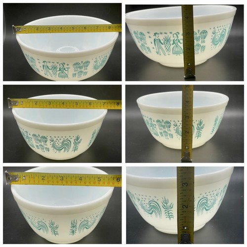 Vintage Pyrex Amish Butterprint 3er Set Mischschalen Türkis 401 402 403 - Bild 17 von 17