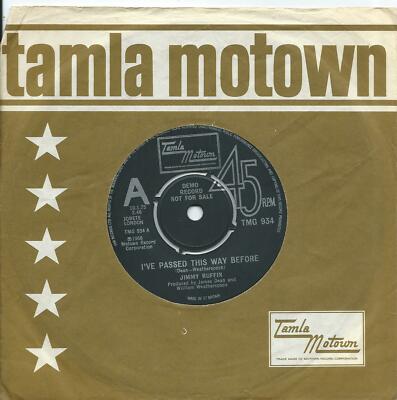 Jimmy Ruffin:I've passed this way before/Sad and lonesome feeling:UK TMG 934:DJ