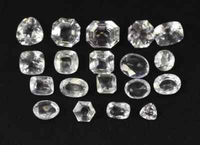 Natural White Sapphire 100 Ct Mix Cut AGL Certified Loose Gemstone Lot