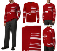 Prada Pullover Pure Cashmere Knitted Intarsia Sweater Jumper M